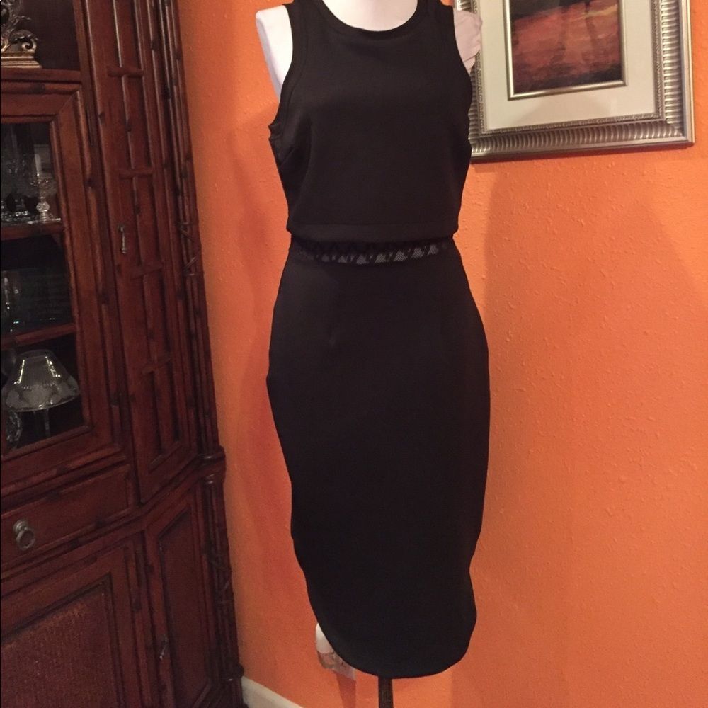 Elegant black cocktail dress